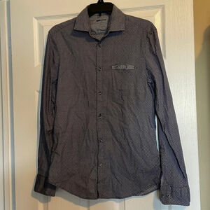 Gas long sleeve button down shirt size medium